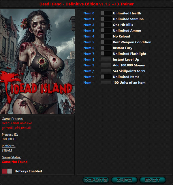Dead Island: Definitive Edition: Trainer +13 v1.1.2 {iNvIcTUs oRCuS / HoG}