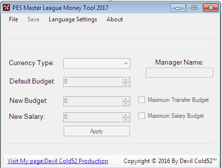 Pro Evolution Soccer 2017: PES ML Money Tool 2017 v3 {Devil Cold52}