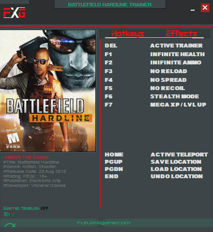 Battlefield: Hardline: Trainer (+8) [2.0] {FutureX}