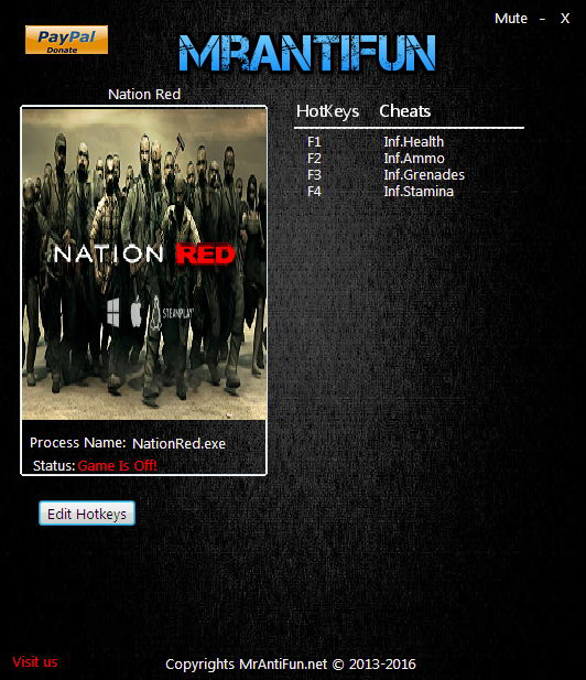 Nation Red: Trainer (+4) [1.1030] {MrAntiFun}