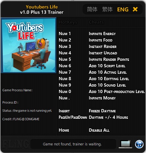 Youtubers Life: Trainer (+13) [1.0] {FLiNG}