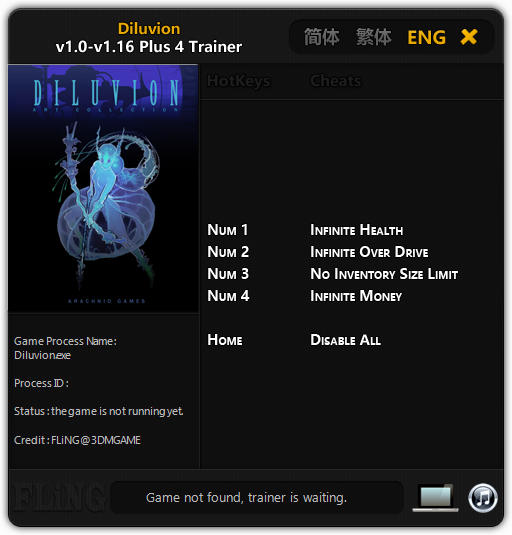 Diluvion: Trainer (+4) [1.0 - 1.16] {FLiNG}