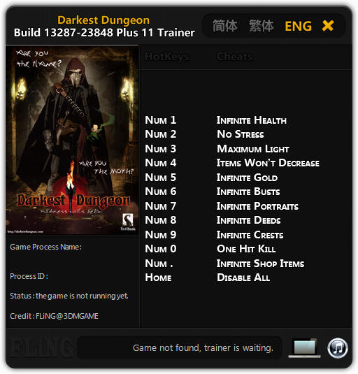 Darkest Dungeon: Trainer +11 Build 13287 - 23848 {FLiNG}