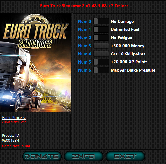 Euro Truck Simulator 2: Trainer +7 v1.45.1.6 {iNvIcTUs oRCuS / HoG}