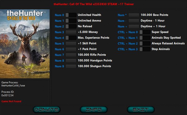 theHunter: Call of the Wild - Trainer +17 v2475303 {iNvIcTUs oRCuS / HoG}