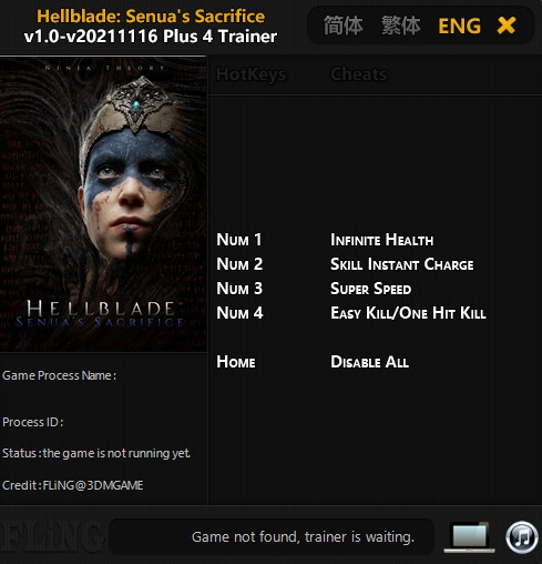 Hellblade: Senua´s Sacrifice: Trainer +4 v1.0-v20211116 {FLiNG}