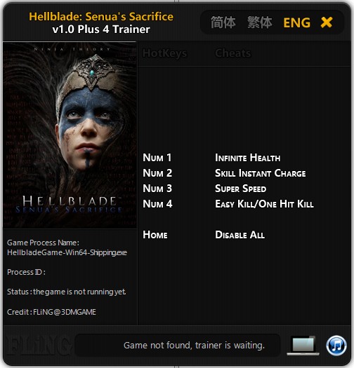 Hellblade: Senua´s Sacrifice: Trainer (+4) [1.0] {FLiNG} Fixed Version