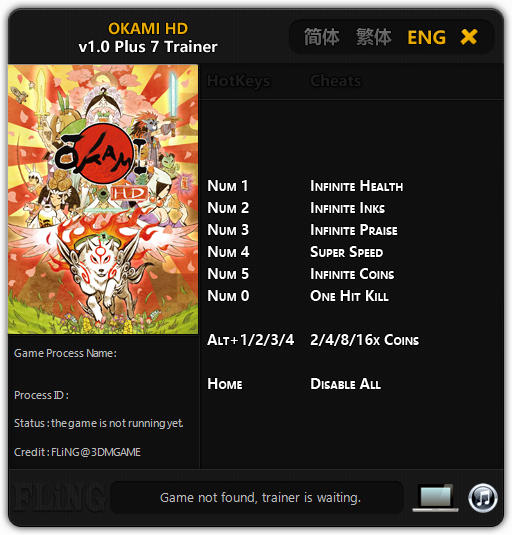 Okami HD: Trainer +7 v1.0 {FLiNG}