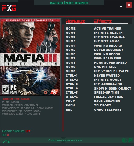 mafia 2 trainer v1.0.0.1