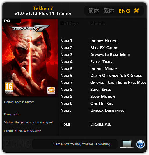 Tekken 7: Trainer +11 v1.0 - 1.12 {FLiNG}