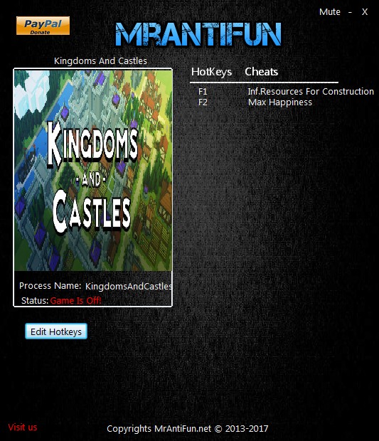 Kingdoms And Castles: Trainer +2 v110 {MrAntiFun}