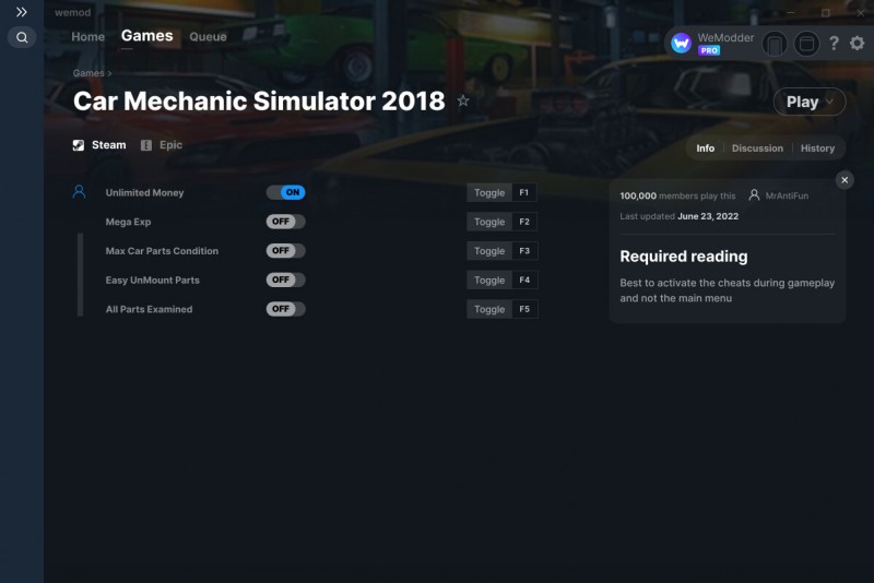 Car Mechanic Simulator 2018: Trainer +5 v23.06.2022 {MrAntiFun / WeMod}