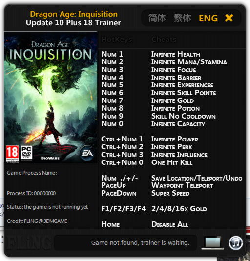Fantastisch Vervolgen zak Dragon Age: Inquisition: Trainer +18 Update 10 {FLiNG} - Download -  GTrainers