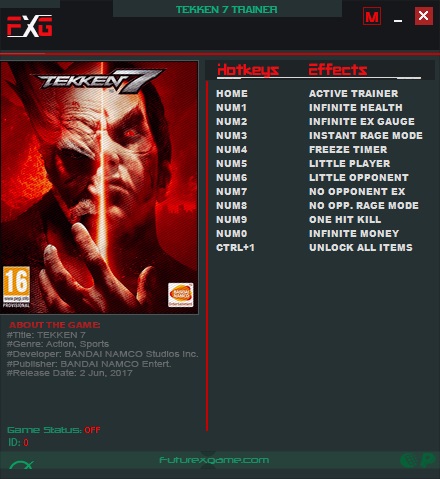 Tekken 7: Trainer +11 v1.14 {FutureX}