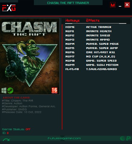 Chasm: The Rift - Trainer +10 v11.10.2022 {FutureX}