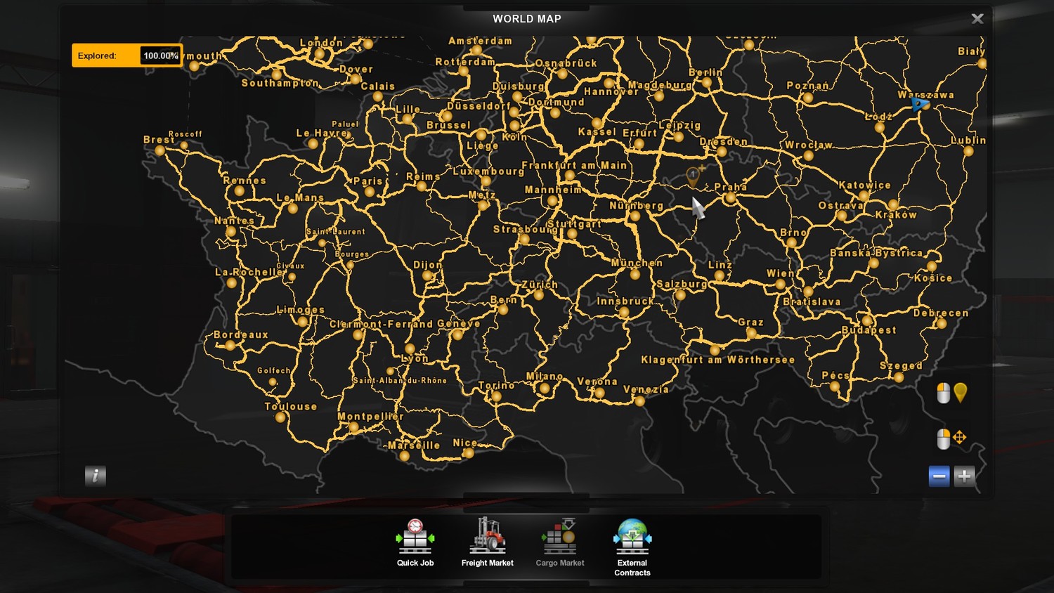 euro truck simulator 2 all dlc map