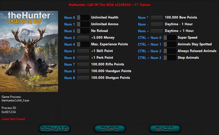 theHunter: Call of the Wild - Trainer +17 v2339283 {iNvIcTUs oRCuS / HoG}