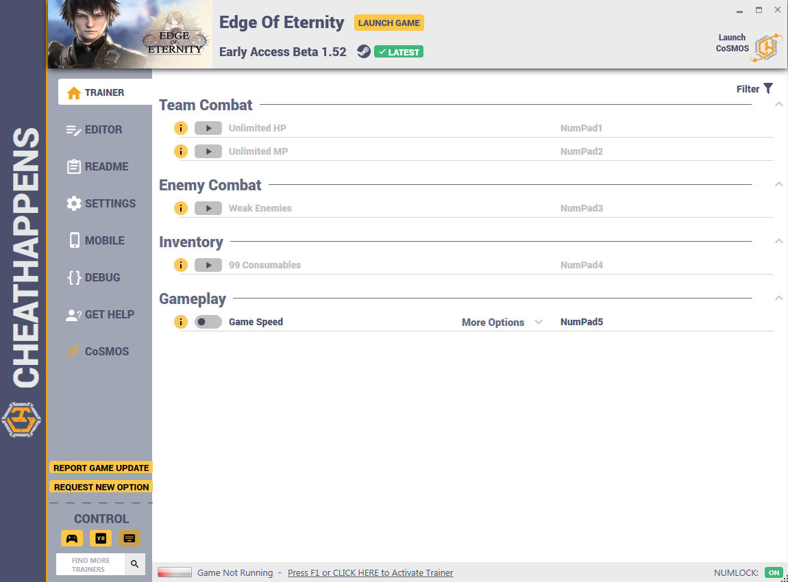 Edge of Eternity: Trainer +20 v1.52 {CheatHappens.com}