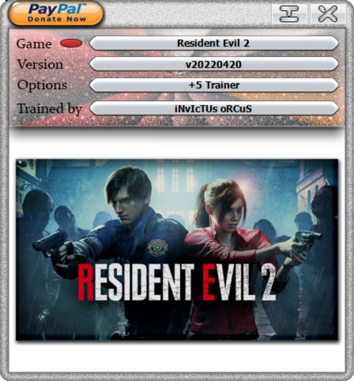 Resident Evil 2: Trainer +5 v20220420 {iNvIcTUs oRCuS / HoG}