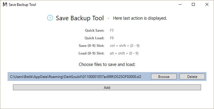 Dark Souls II - Save Backup Tool