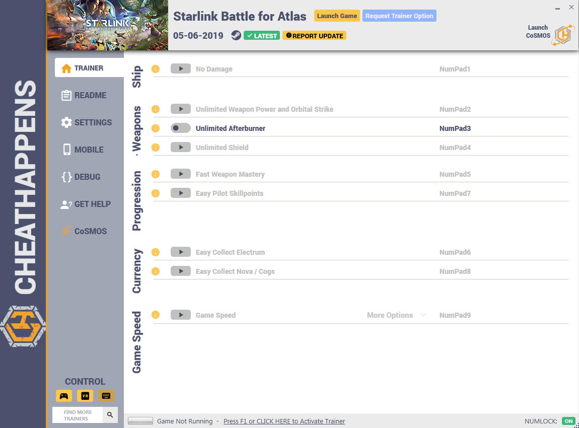 Starlink: Battle for Atlas - Trainer +9 v1.0 {CheatHappens.com}