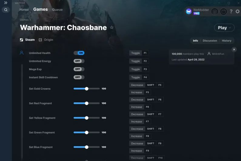 Warhammer: Chaosbane - Trainer +15 v28.04.2022 {MrAntiFun / WeMod}