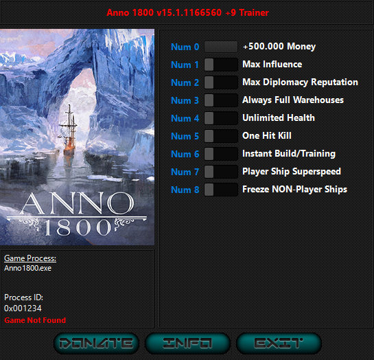 Anno 1800: Trainer +9 v18.1 [Uplay - Steam] {iNvIcTUs oRCuS/DNA / HoG}