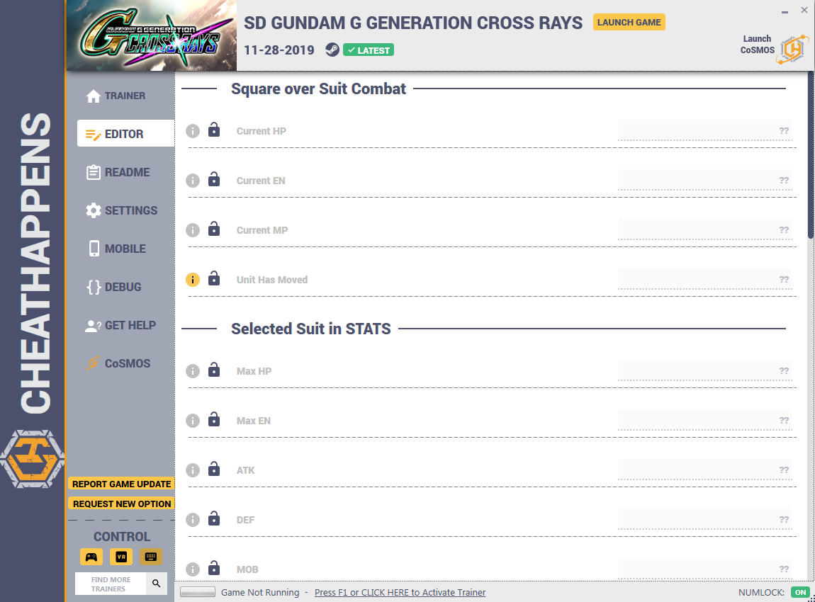SD Gundam G Generation Cross Rays: Trainer +24 v1.0 {CheatHappens.com}