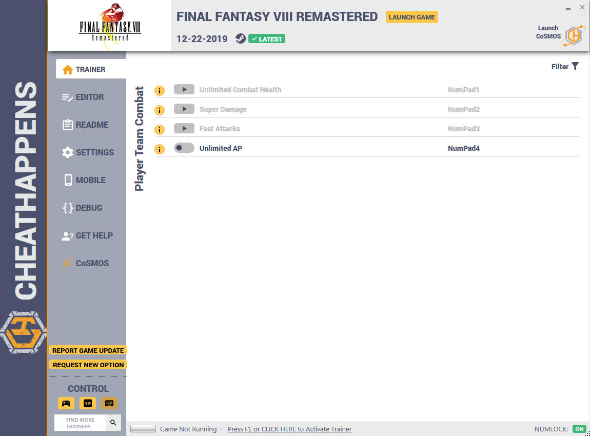 Final Fantasy VIII Remastered: Trainer +15 v12.22.2019 {CheatHappens.com}