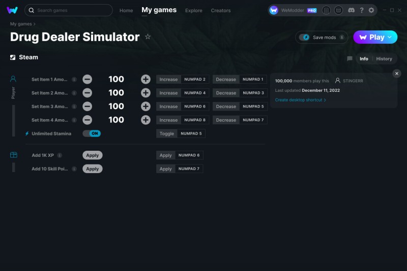 Drug Dealer Simulator: Trainer +7 v11.12.2022 {STiNGERR / WeMod}
