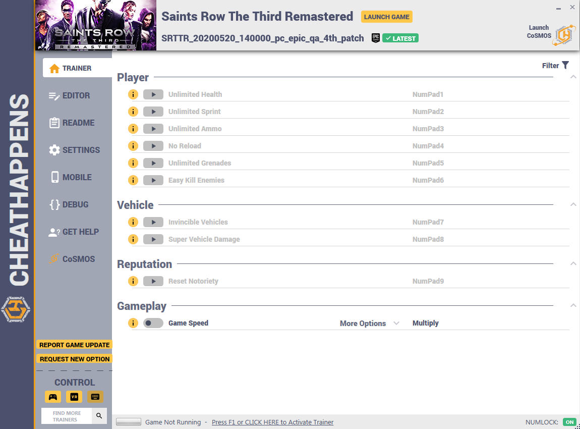 Saints Row: The Third Remastered - Trainer +15 SRTTR_20200520_140000 {CheatHappens.com}