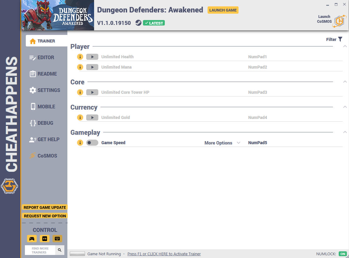 Dungeon Defenders: Awakened - Trainer +10 v1.1.0.19150 {CheatHappens.com}
