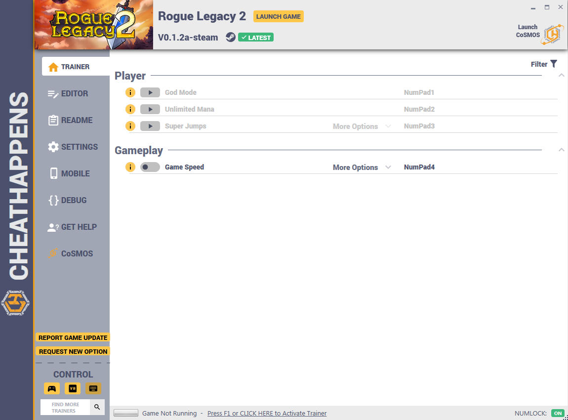 Rogue Legacy 2: Trainer +20 v0.1.2a-steam {CheatHappens.com}