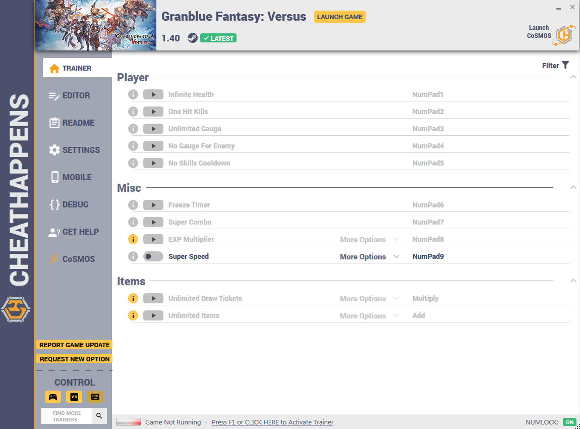 Granblue Fantasy: Versus - Trainer +13 v1.40 {CheatHappens.com}