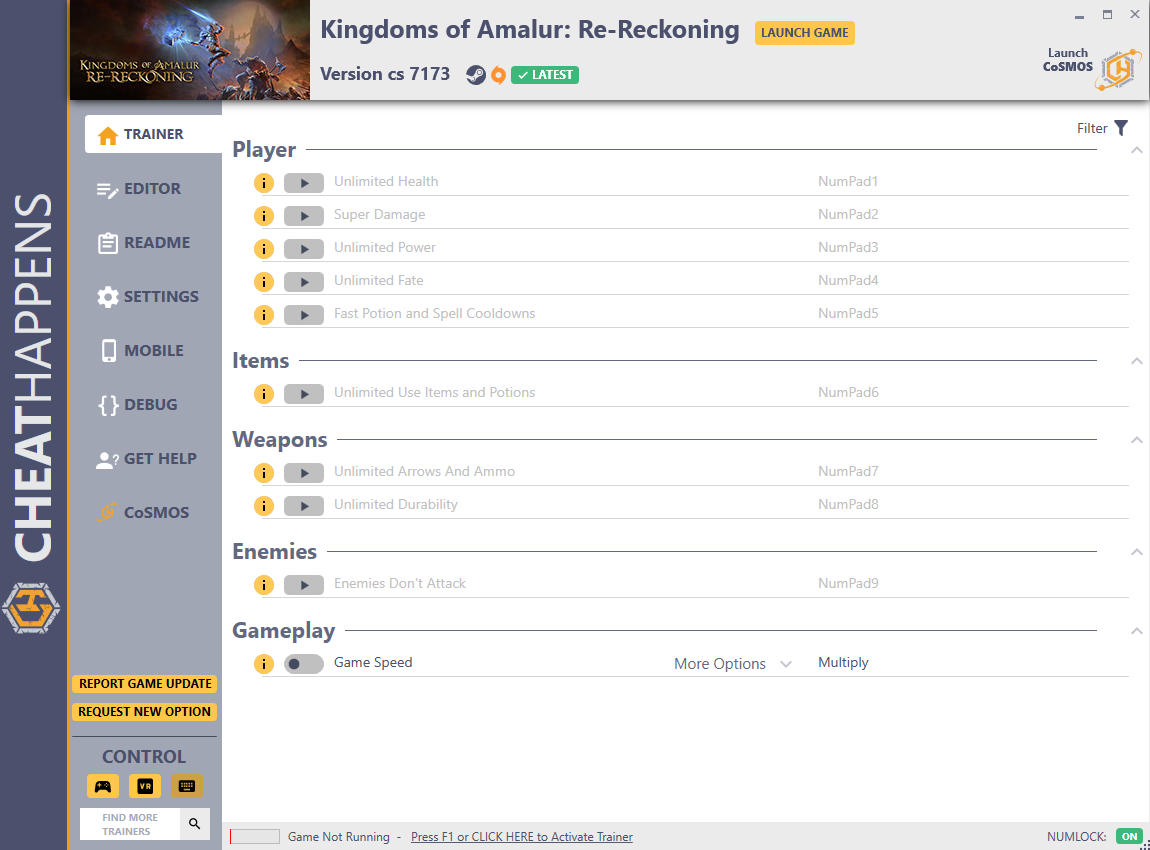 Kingdoms Of Amalur: Re-Reckoning - Trainer +16 cs 7173 (STEAM+GOG+ORIGIN) {CheatHappens.com}