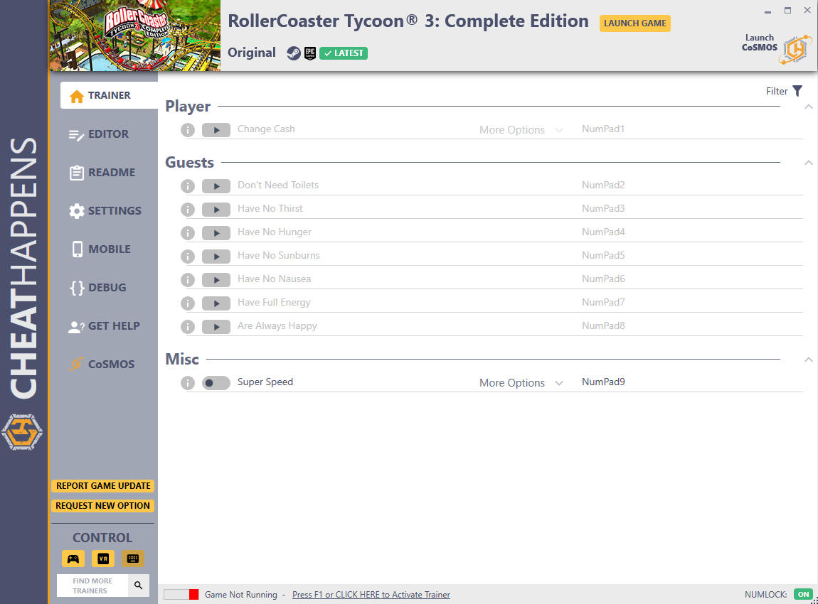 use cheat engine on rollercoaster tycoon deluxe