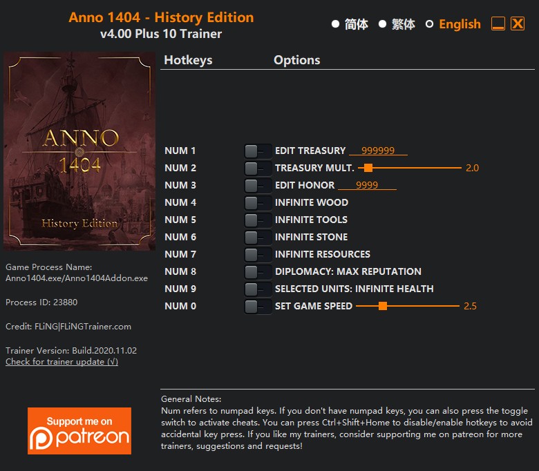 Anno 1404 – History Edition: Trainer +10 v4.00 {FLiNG}
