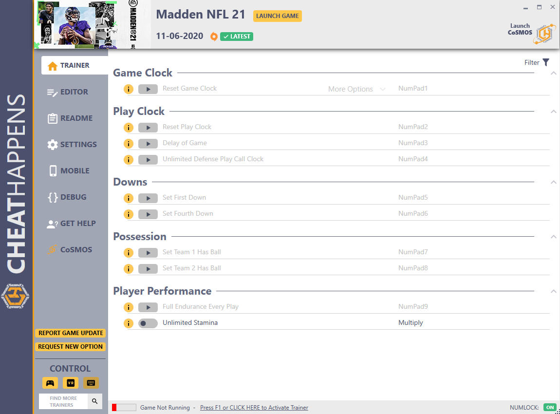 Madden NFL 21: Trainer +12 v11.06.2020 {CheatHappens.com}