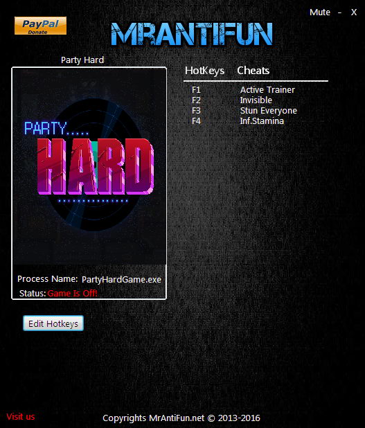 Party Hard: Trainer (+3) [1.2.2] {MrAntiFun}