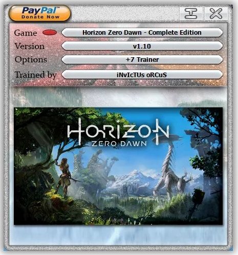 Horizon: Zero Dawn - Complete Edition: Trainer +7 v1.10 {iNvIcTUs oRCuS / HoG}