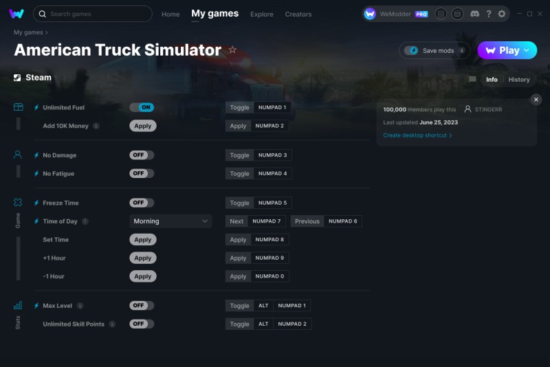 american truck simulator money cheat