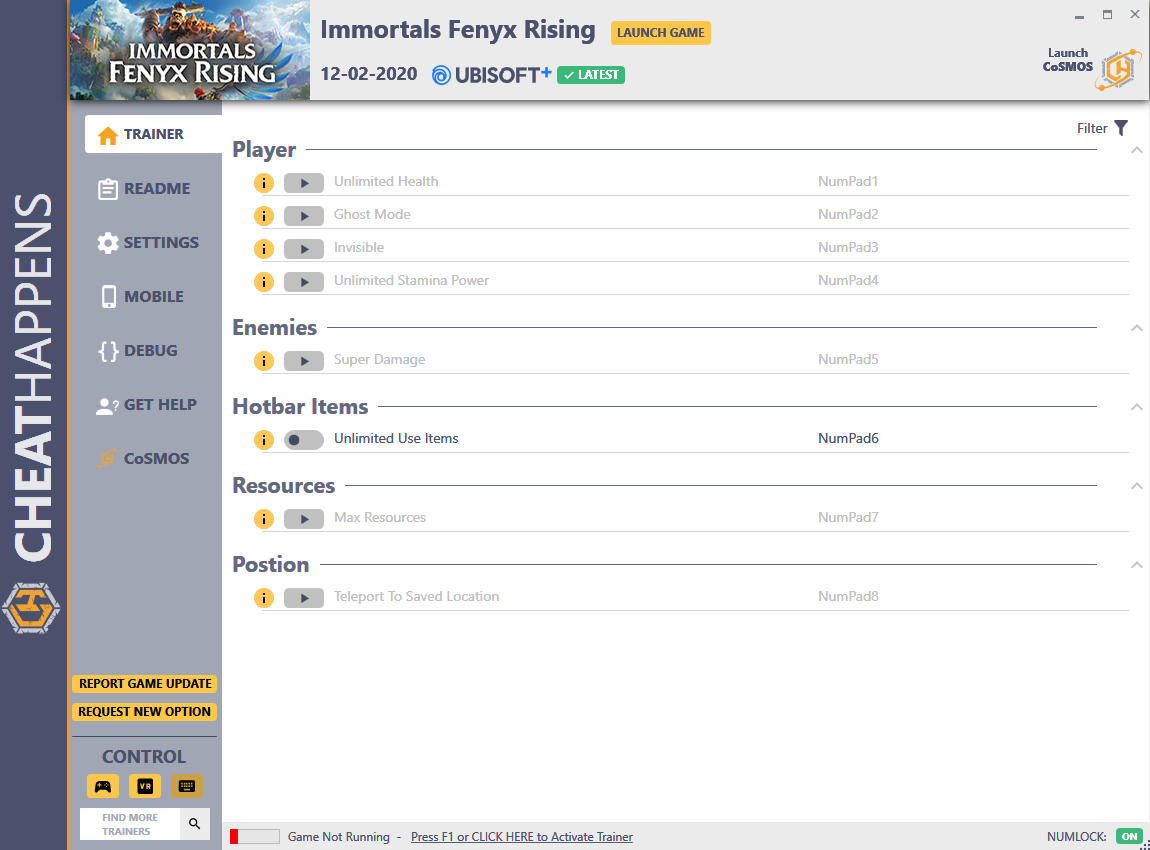Immortals Fenyx Rising: Trainer +7 v1.0 {CheatHappens.com}