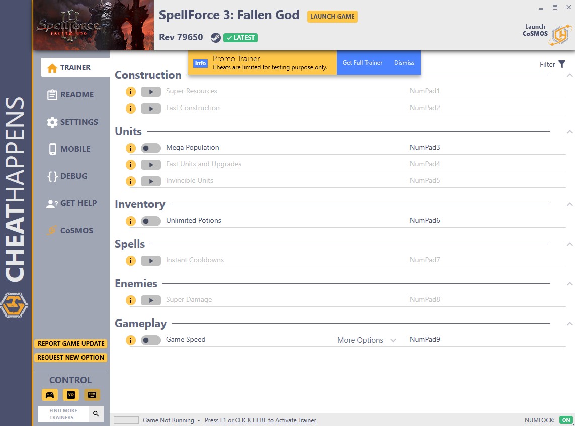SpellForce 3: Fallen God - Trainer +9 Rev 79650 {CheatHappens.com}