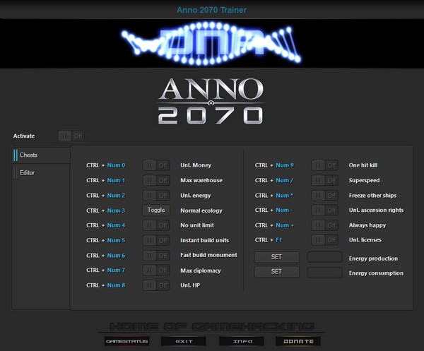 Anno 2070 - Deep Ocean: Trainer +16 v3.00.8051 {DNA / HoG}