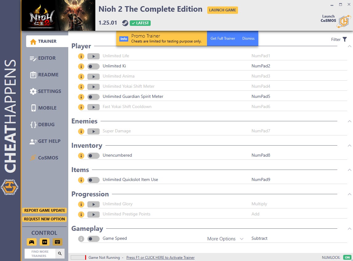 NioH 2 The Complete Edition: Trainer +57 v1.25.01 {CheatHappens.com}