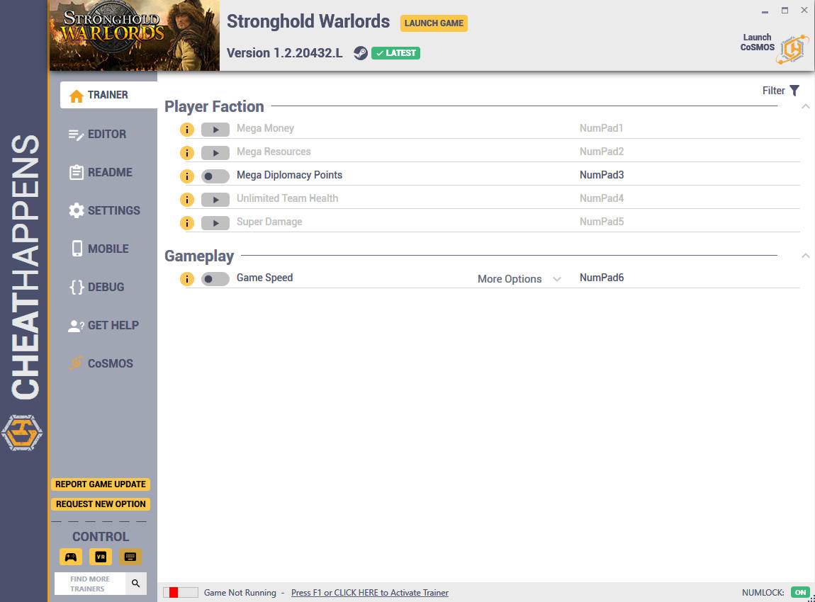 stronghold warlords cheat table