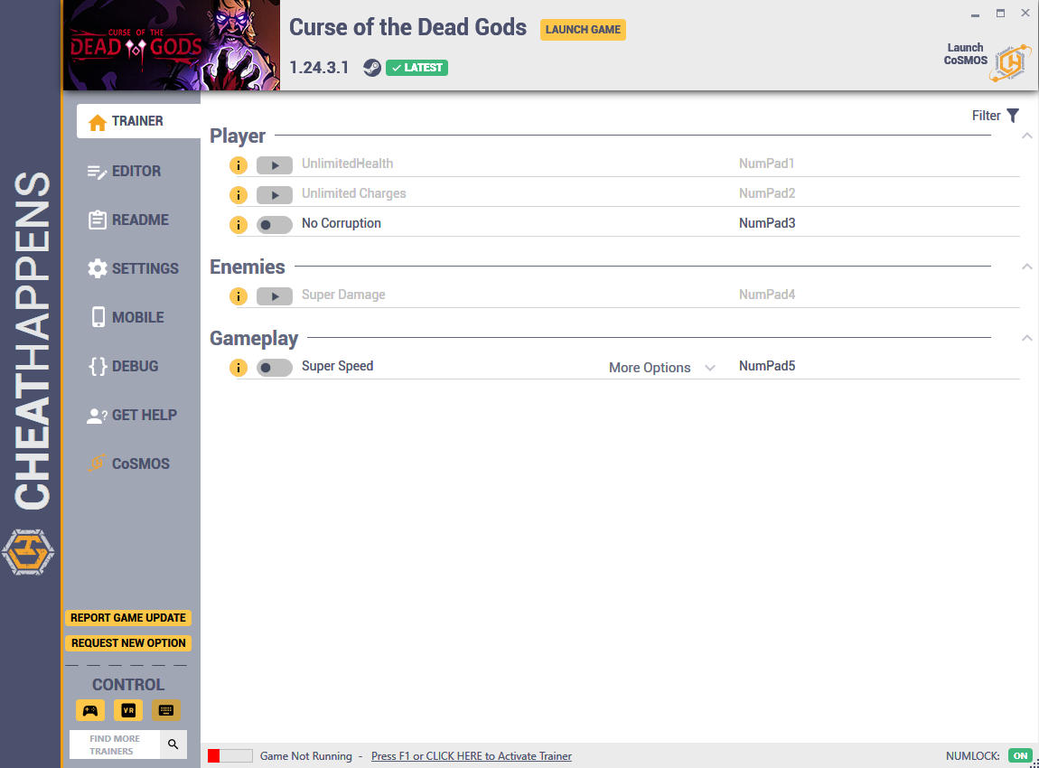 Curse of the Dead Gods: Trainer +19 v1.24.3.1 {CheatHappens.com}