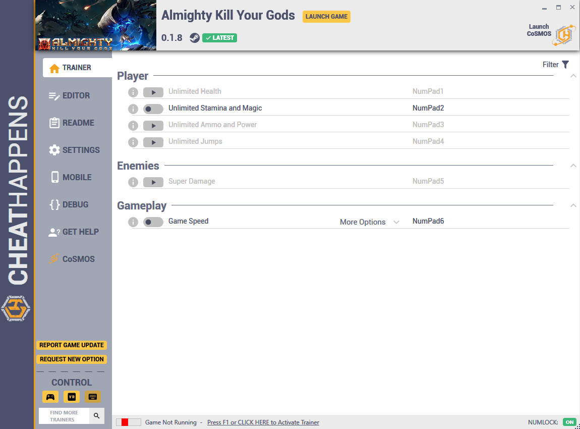 Almighty: Kill Your Gods - Trainer +16 v0.1.8 {CheatHappens.com}