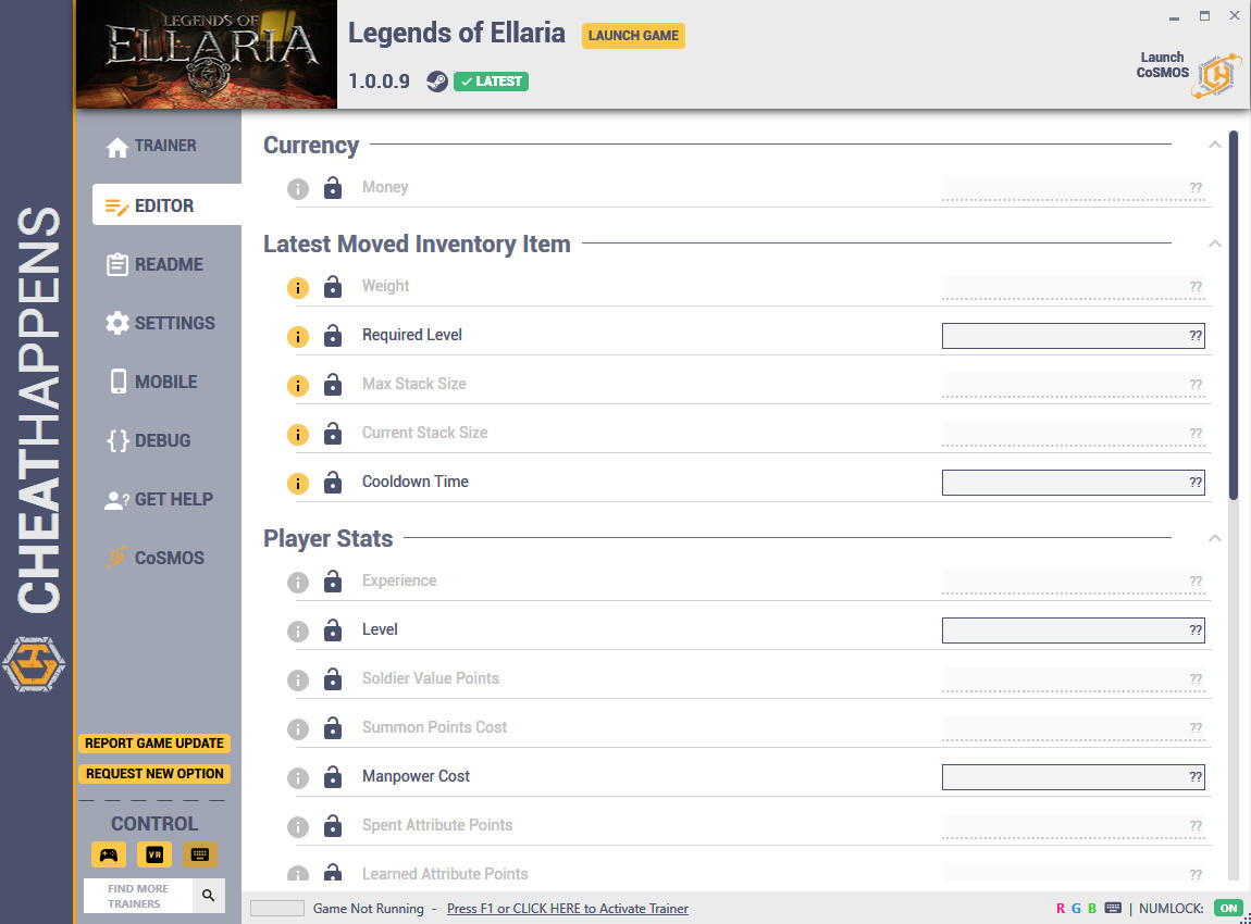 Legends of Ellaria: Trainer +29 v1.0.0.9 {CheatHappens.com}