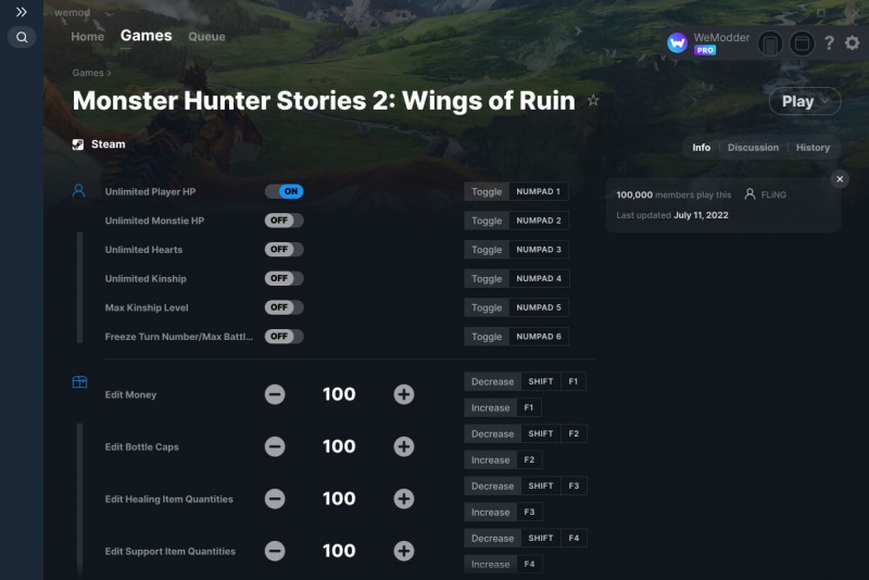 Monster Hunter Stories 2: Wings of Ruin - Trainer +17 v11.07.2022 {FLiNG / WeMod}